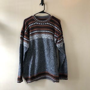 Printed Crew Neck Sweater
